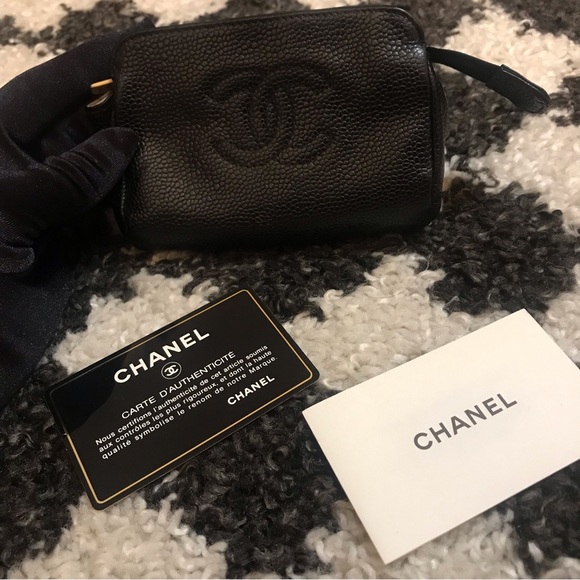 Super Rare Chanel Caviar VTG Pouch Bag 05 - Picture 3 of 10